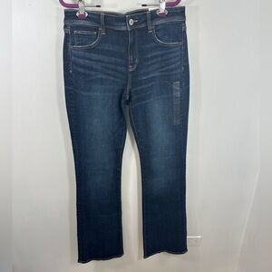 American Eagle Outfitters Blue Straight Leg Jeans with Stretch 12 X-Long